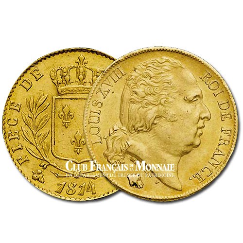 20 Francs Or Louis XVIII Buste Nu 1820Q