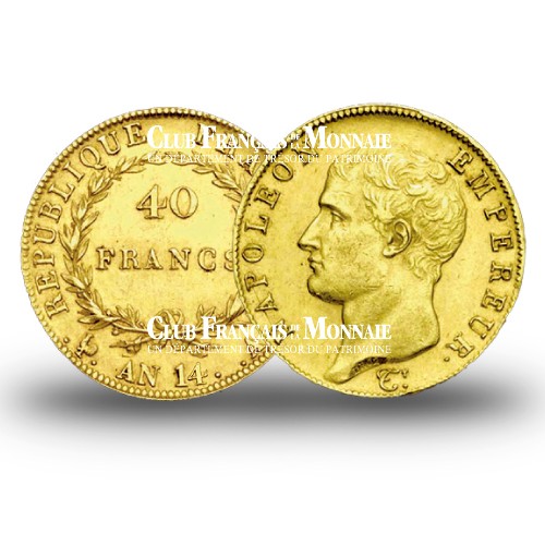 40 Francs Or Napoléon Empereur - An 14 A
