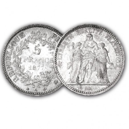 HERCULE 5 FRANCS 1877.A PARIS 