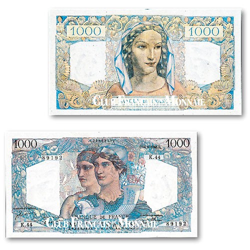 Billet de 1000 Francs Minerve et Hercule 