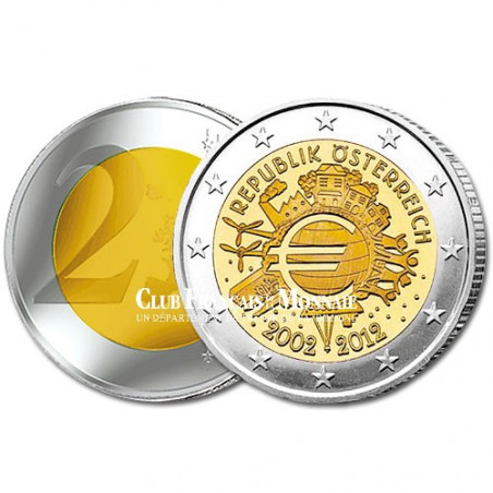 2 Euro 10 ans de l'Euro - Autriche 2012  