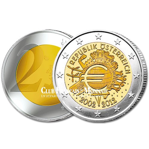 2 Euro 10 ans de l'Euro - Autriche 2012  