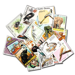 Lot de 500 timbres Animaux du monde