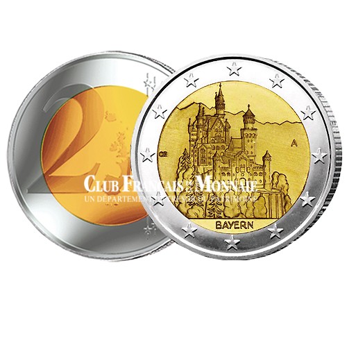 2 Euro Château de Neuschwanstein - Allemagne 2012  