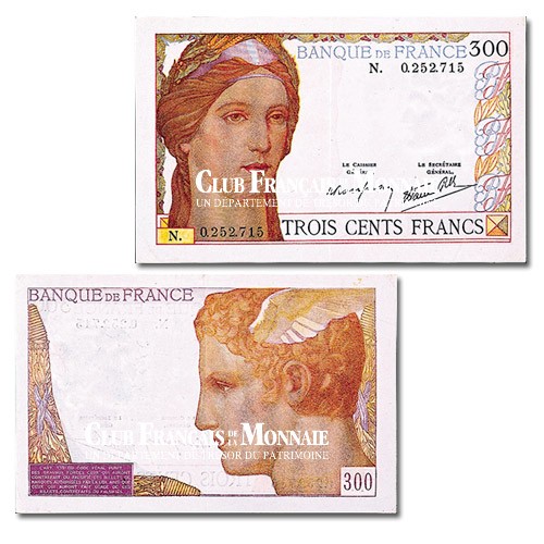 Billet de 300 Francs Cérès 1938 TTB