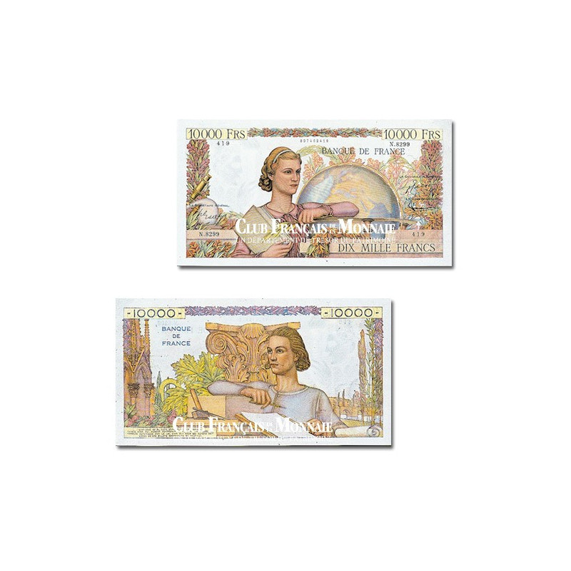 Billet de 10 000 Francs Génie français SUP Trésor du Patrimoine