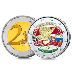 2 Euro 20 ans du Traité de Visegrád colorisée - Slovaquie 2011 