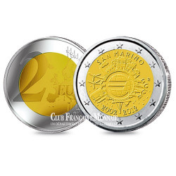 2 Euro 10 ans de l'Euro BU - Saint-Marin 2012