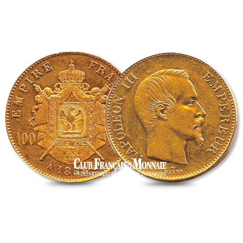 100 Francs Or Napoléon III Tête nue