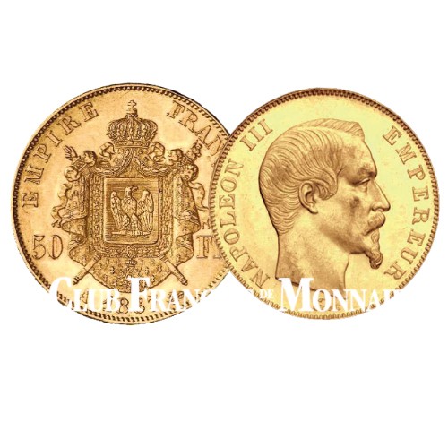 50 Francs Or Napoléon III - 1855 B