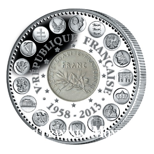 2012 - 55 ans de la Ve république - Argent 2012 - 55 ans de la Ve république - Argent