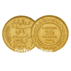 20 Francs Or - Tunisie 1881-1928