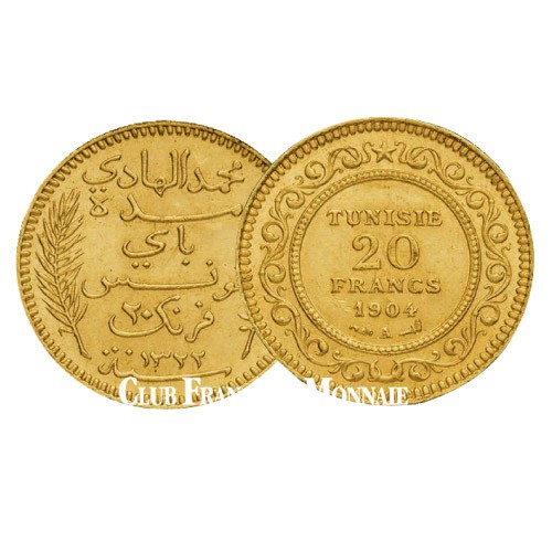20 Francs Or - Tunisie 1881-1928