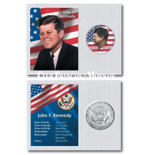 1/2 Dollar Argent J.F Kennedy colorisé - USA