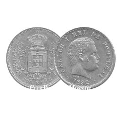 500 Reis Argent Charles Ier de Portugal - Portugal 1891-1908