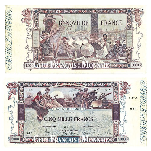 Billet de 5 000 Francs Flameng TTB - France 1918