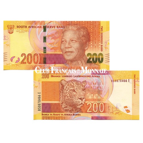 Billet de 200 Rands Nelson Mandela - Afrique du Sud