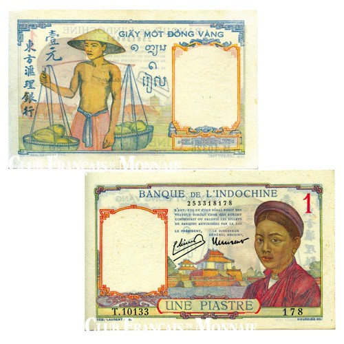 Billet de 1 Piastre Banque d'Indochine 