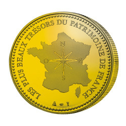 Les Châteaux et Cathédrales de France dorés à l’Or fin 24 carats sous coffret