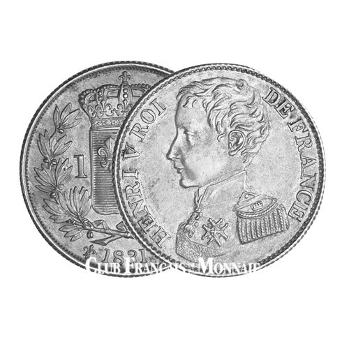 1 Franc Argent Henri V - France 1831