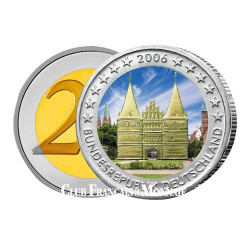 2 Euro Holstentor colorisée - Allemagne 2006