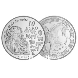 10 Euro Argent Année du Cheval BE - France 2014