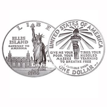 USA - 1986 - 1$ Argent 100 ans de la Statue de la Liberté