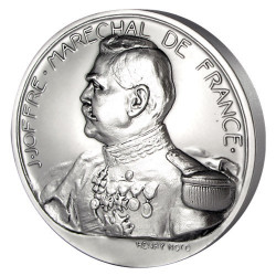 Sautoir Et Pendentif "gamelle" En Argent Au Portrait Du Maréchal Joffre - Première Guerre Mondiale 14-18