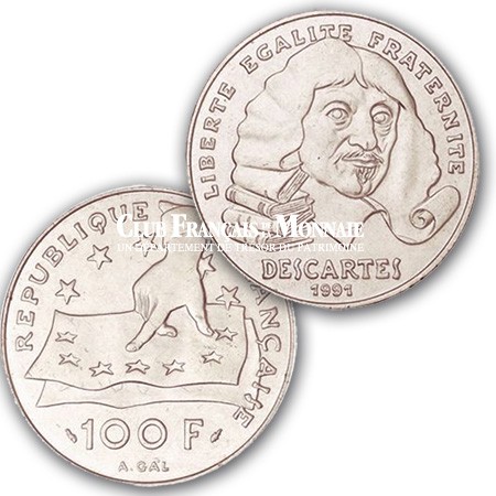 100 Francs Argent Descartes - France 1991