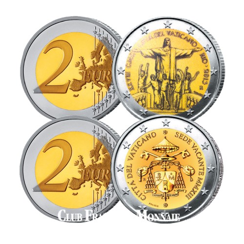 Lot des 2 Euro Vatican 2013 Lot des 2 Euro Vatican 2013