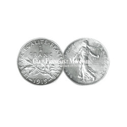 LES 7 PIECES 1 FRANC ARGENT SEMEUSE IIIeme REPUBLIQUE