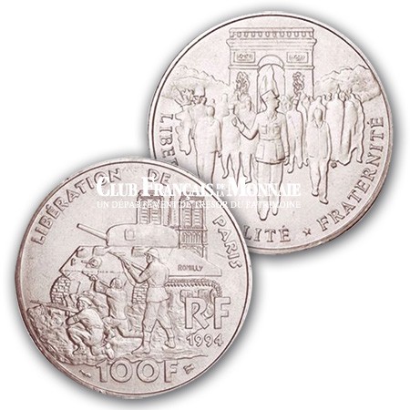100 Francs Argent Libération Paris - France 1994