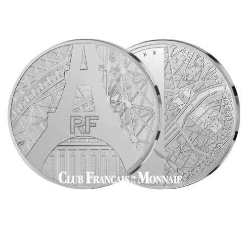 10 Euro Argent France BE 2014 - Les Rives de la Seine : la Tour Eiffel et le Palais de Chaillot