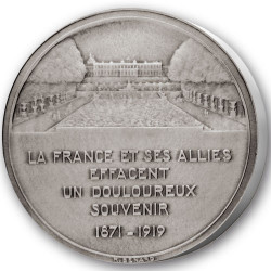 Le Traité de Versailles - Bronze argenté
