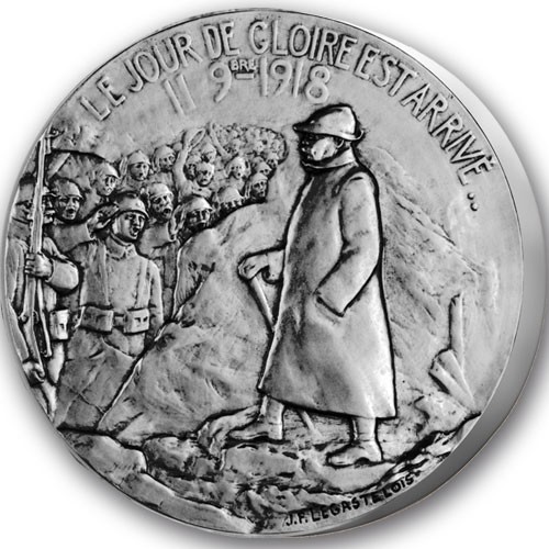 Le Jour de Gloire 11 novembre 1918 Bronze argente Tresor du Patrimoine