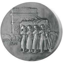 Hommage soldat inconnu - Bronze argenté
