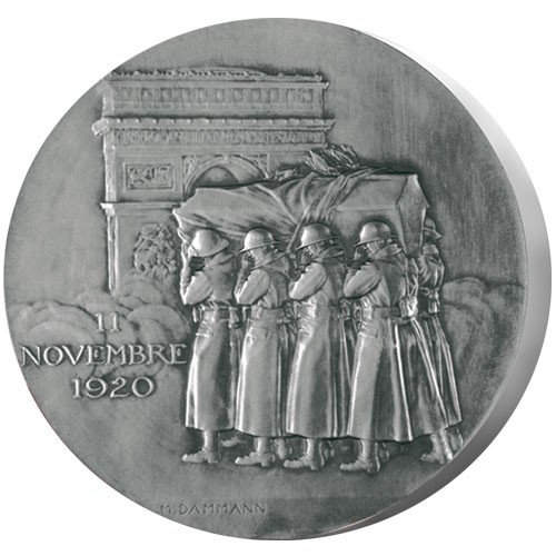 Hommage soldat inconnu - Bronze argenté Hommage soldat inconnu - Bronze argenté