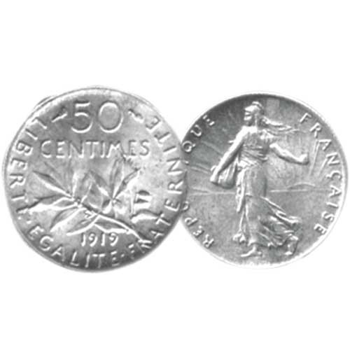 France - 50 Centimes Argent - type Semeuse