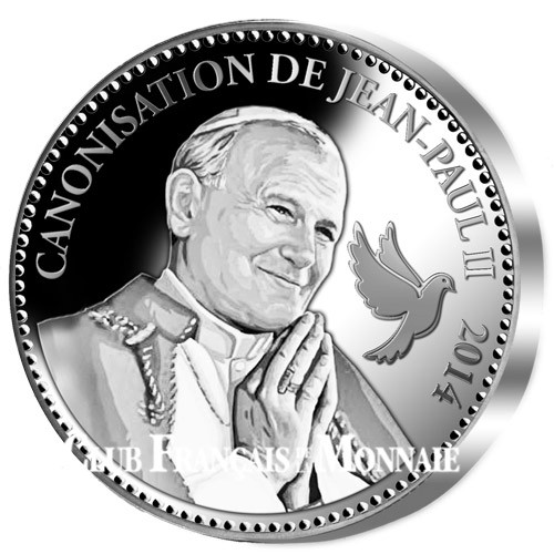 Canonisation de Jean-Paul II Argent 2014 Canonisation de Jean-Paul II Argent 2014