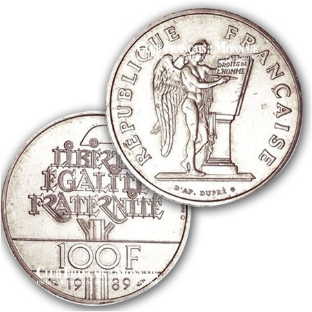 1989 - 100 Francs Argent Droits de l'homme
