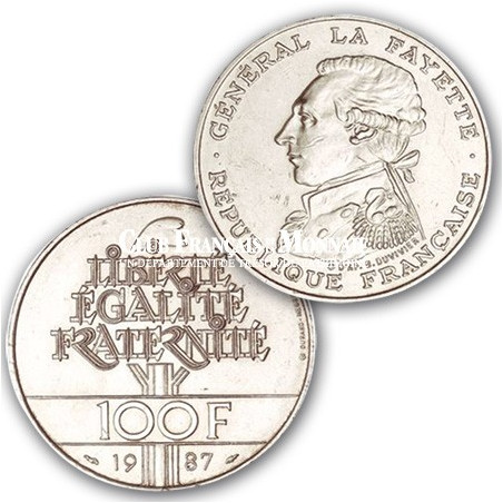 1987 - 100 Francs Argent La Fayette
