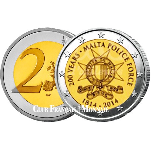 2 Euro Malte 2014 - 200e anniversaire de la Force de Police Maltaise 