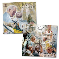Les 2 blocs-feuillets Pape Jean-Paul II