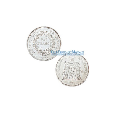 LES 6 PIECES 50 FRANCS ARGENT TYPE HERCULE