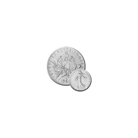 LES 10 PIECES 5 FRANCS ARGENT TYPE SEMEUSE