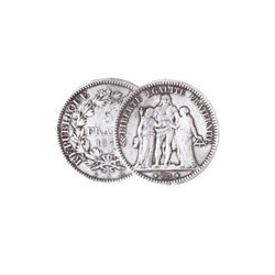 LES 4 PIECES 5 FRANCS ARGENT TYPE HERCULE