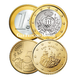 Lot des 1 Euro et 50 cent Saint-Marin 2014