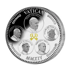 Vatican 2014 - L'année des V Papes - Cupronickel