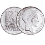 20 FRANCS ARGENT TURIN 1937