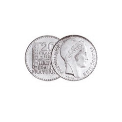 20 FRANCS ARGENT TURIN 1938